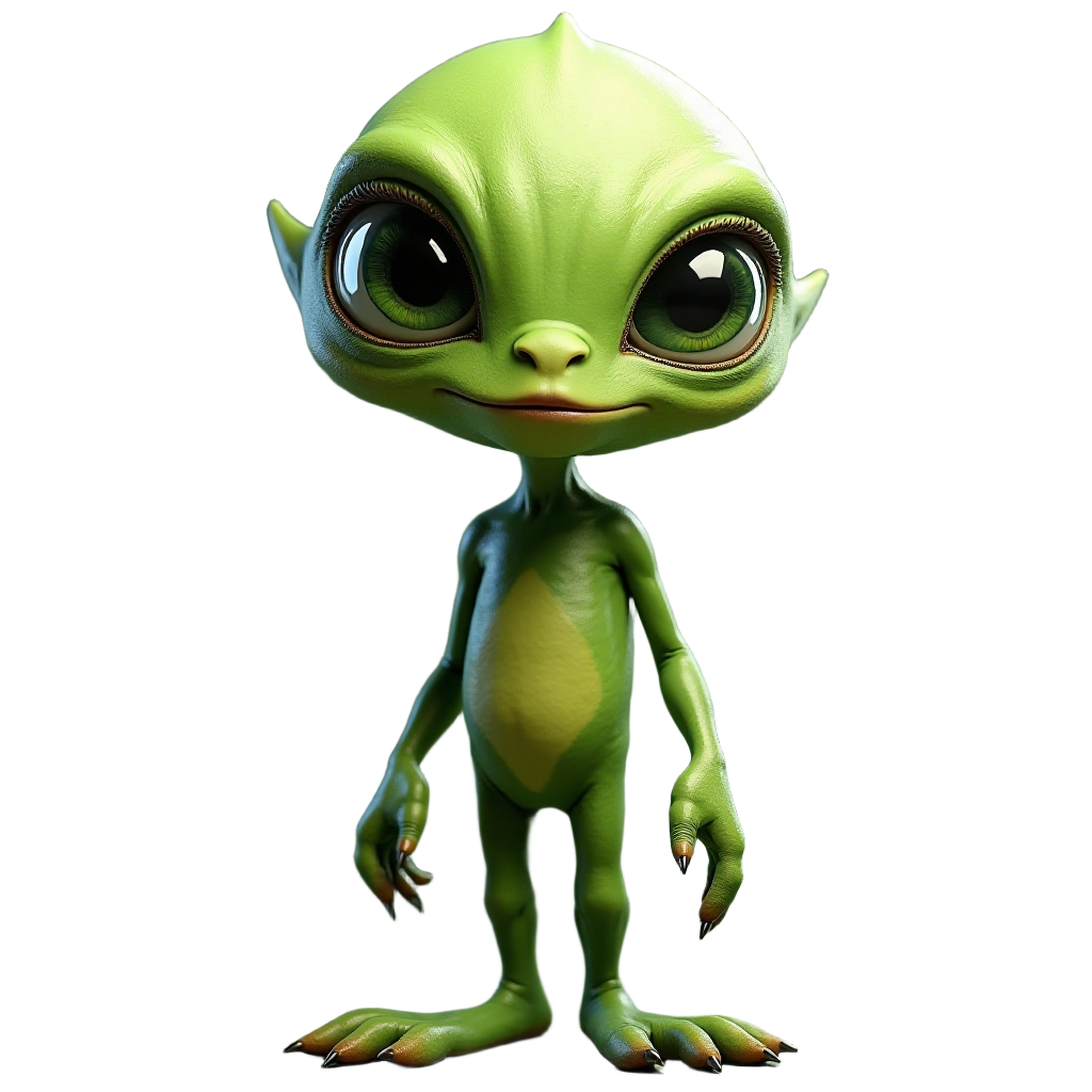 Green Alien Character